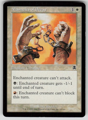 Manacles decay common - of,